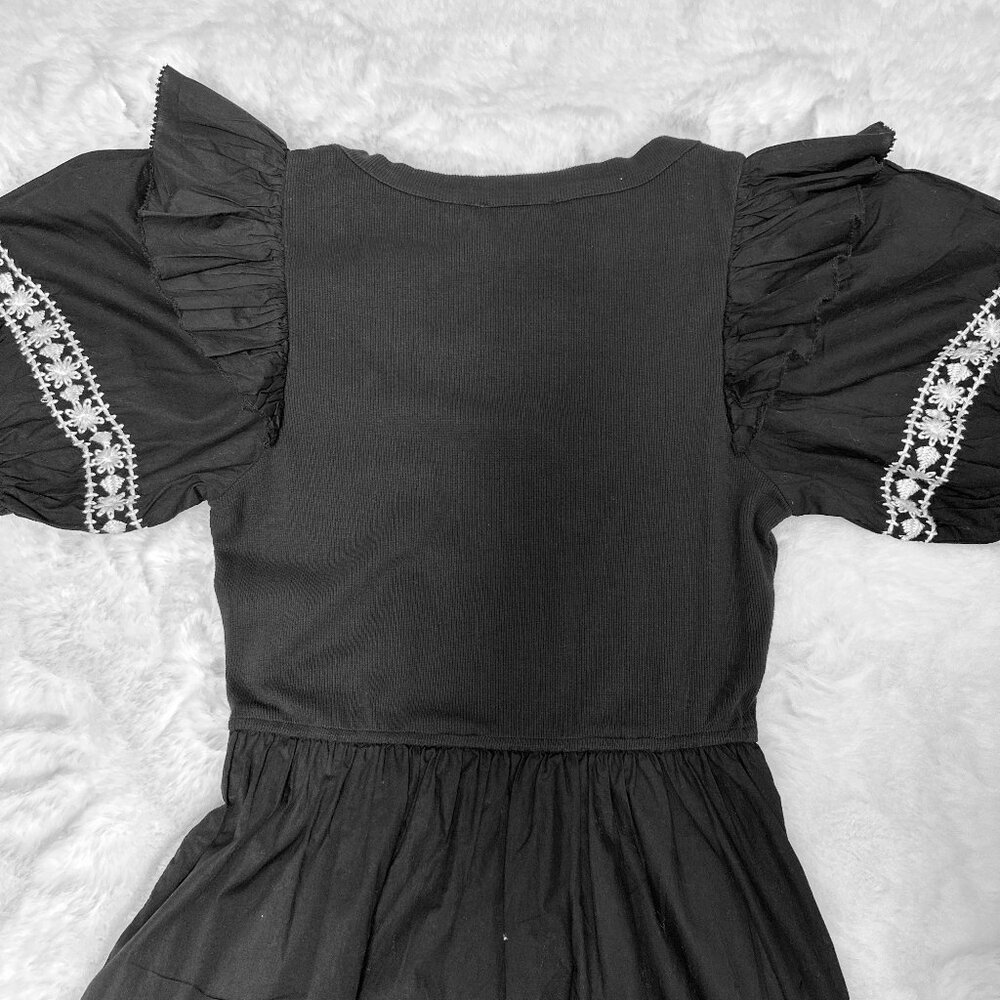 Cleobella Women’s Black Midi Dress – Puff Sleeve - Picture 9 of 15